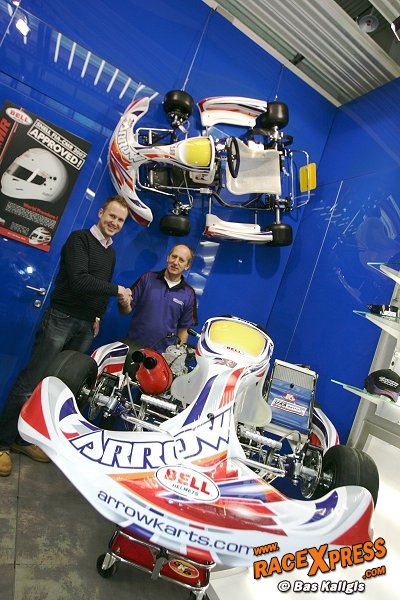 Bruno Benoit met Arrow kart in KZ2